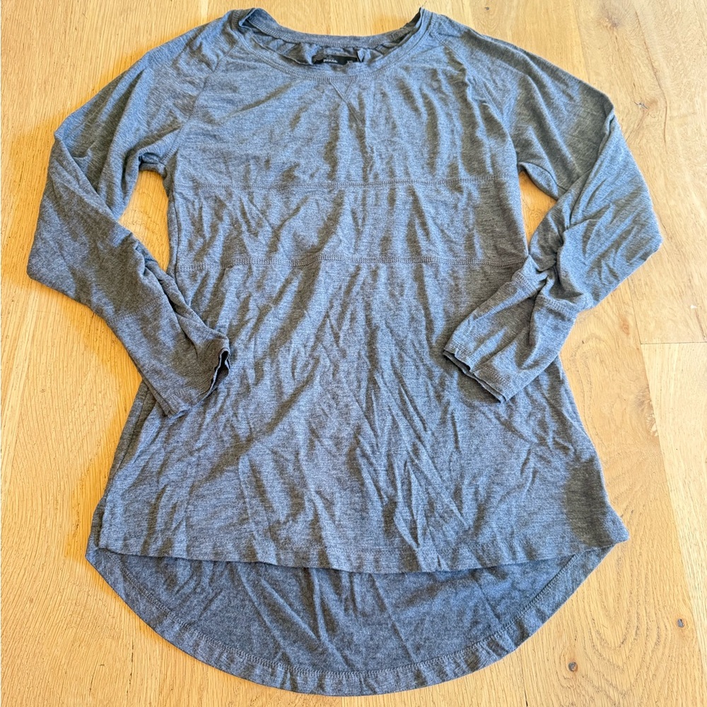 Prana Charcoal Long Sleeve Women's Tee